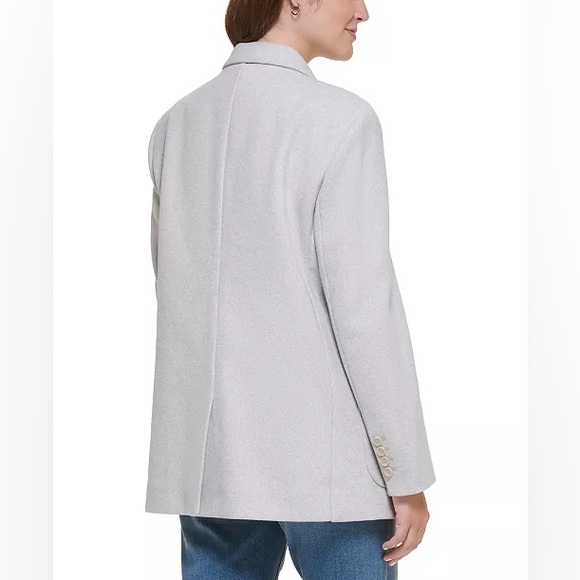 Calvin Klein Jeans Women's Oversized Drop-Shoulder Blazer - Light Grey Melange - Picture 2 of 4